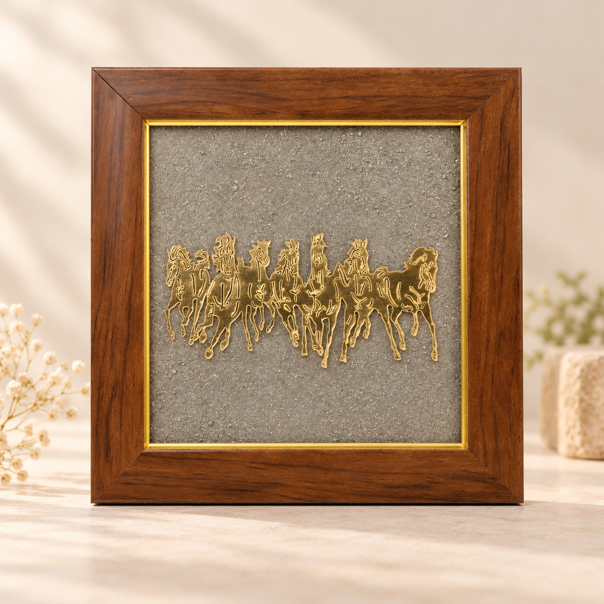 Natural Pyrite Frames — Sacred Yantras, Mantras & Crystal Energy for Your Space
