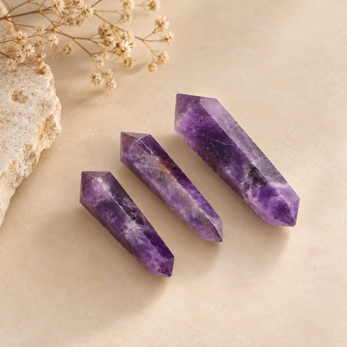 Natural Crystal Pencils & Pointers — Precision Healing Tools for Every Practitioner