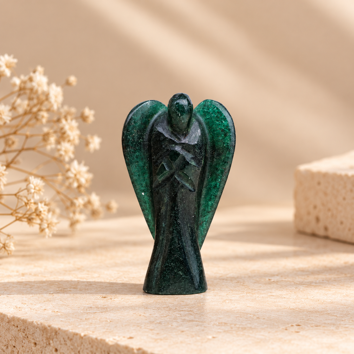Natural Crystal Angels — Hand-Carved Guardians of Divine Energy & Protection