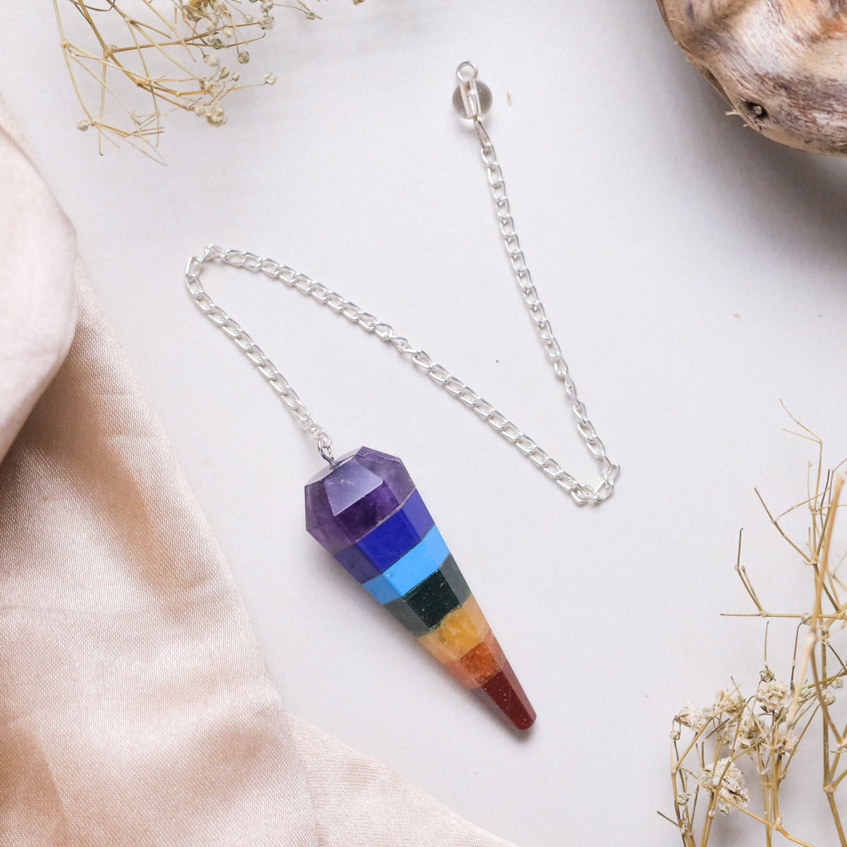 Natural Crystal Pendulum — Intuitive Guidance & Dowsing Tool