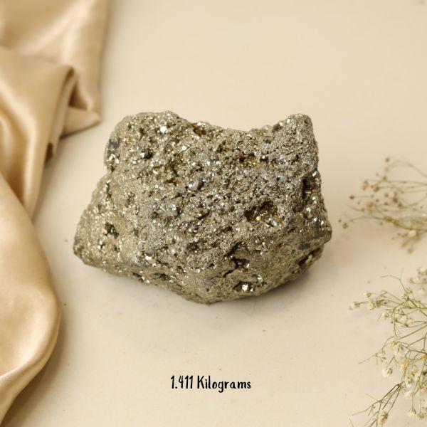 NATURAL PYRITE CLUSTER (1.411 KILOGRAMS)