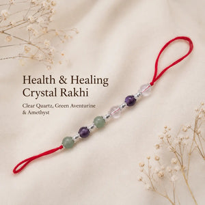 Natural certified Health & Healing Crystal Rakhi for wellness by Bellarosa Gems