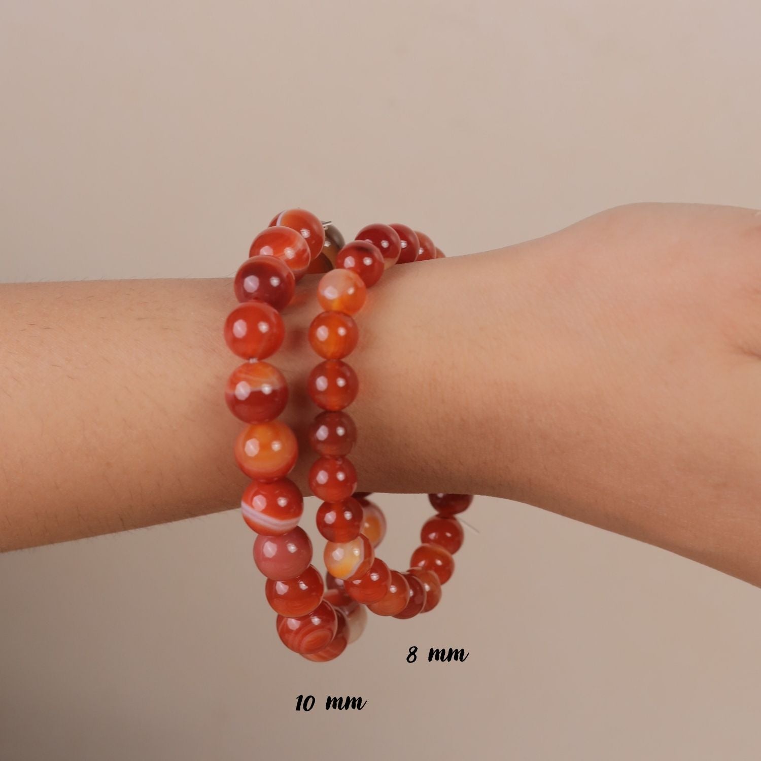 NATURAL CARNELIAN (BANDED)  BRACELET