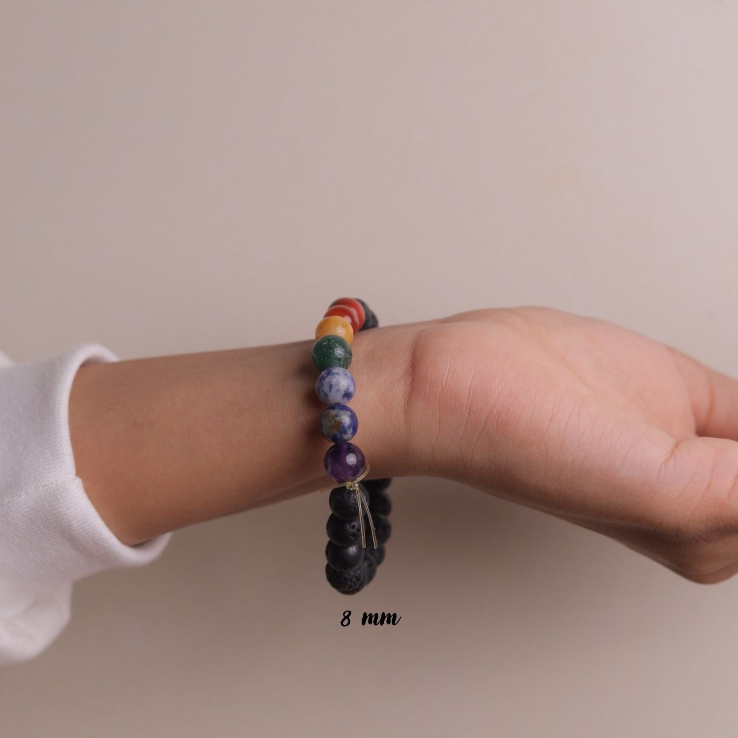 NATURAL 7 CHAKRA + LAVA BRACELET