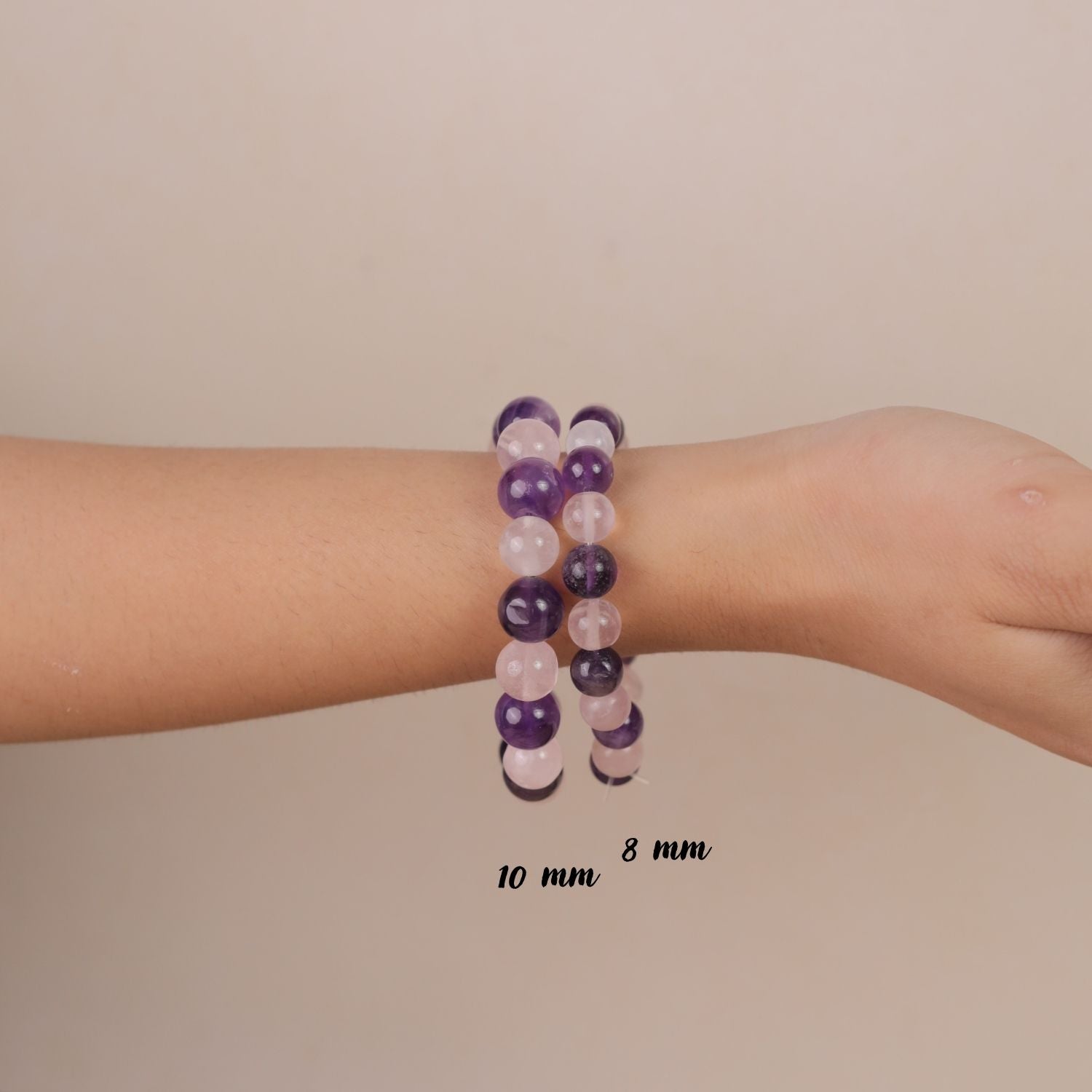 COMBINATION BRACELET (ROSE QUARTZ +AMETHYST)