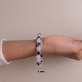 NATURAL ROSE QUARTZ + EVIL EYE BRACELET