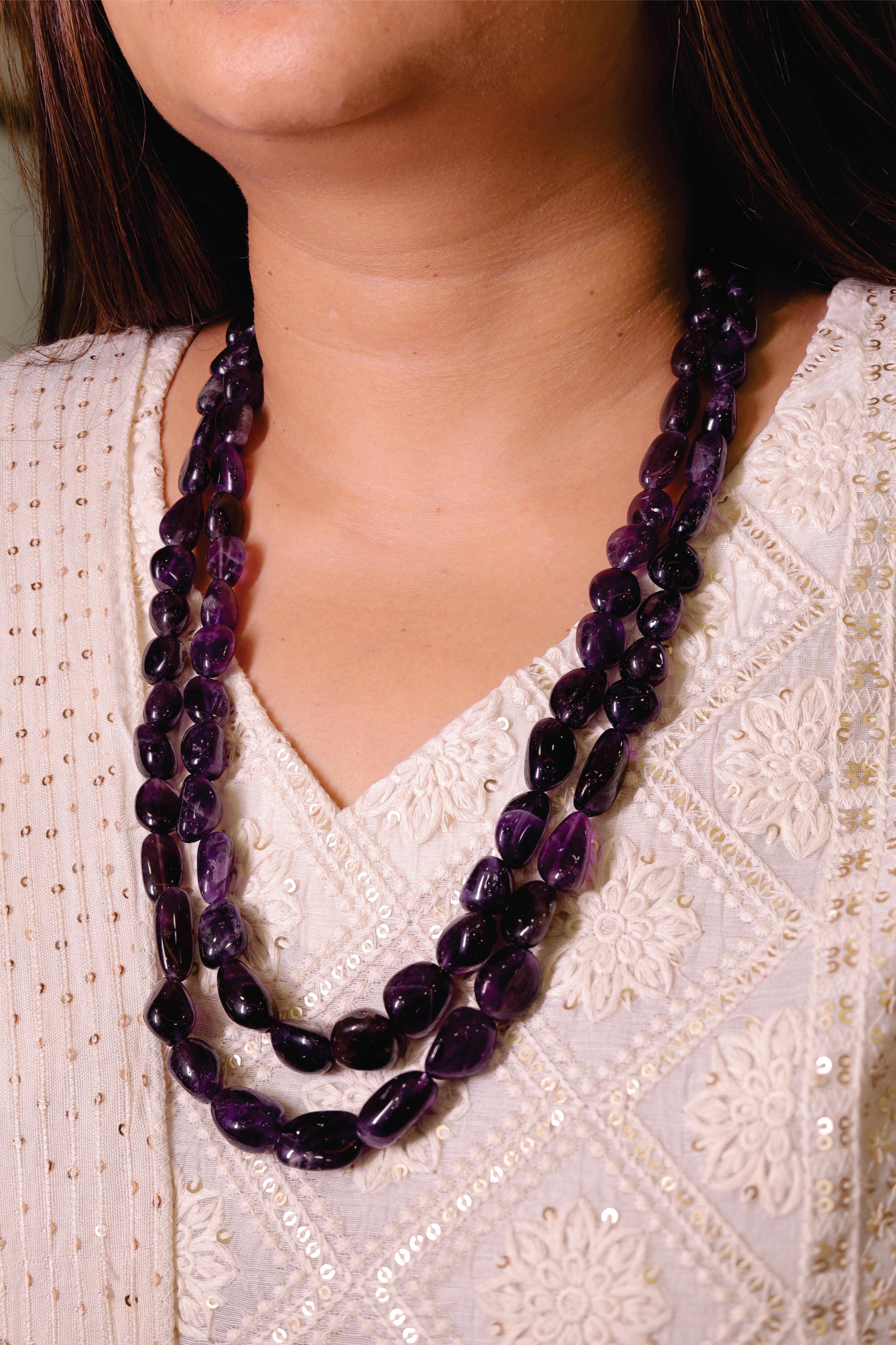 Natural Amethyst Mala