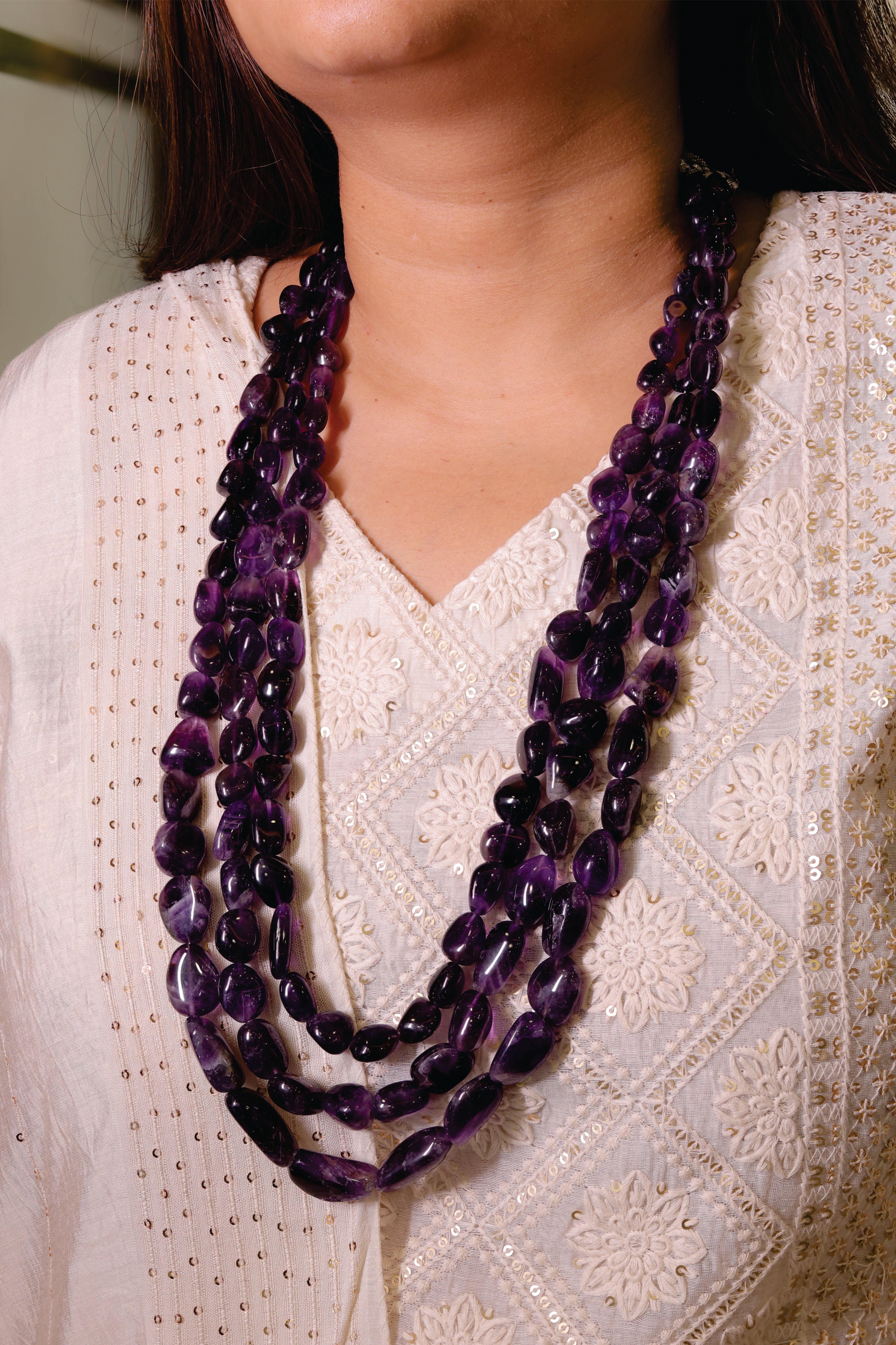 Natural Amethyst Mala