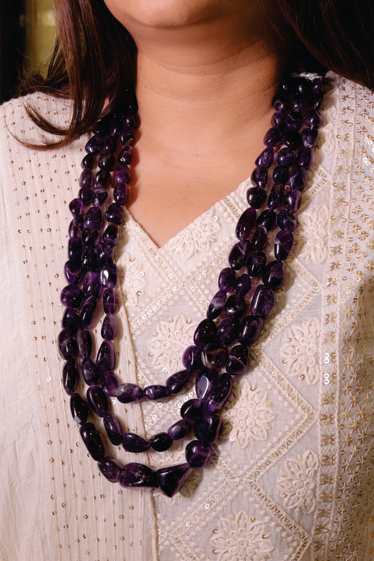 Natural Amethyst Mala