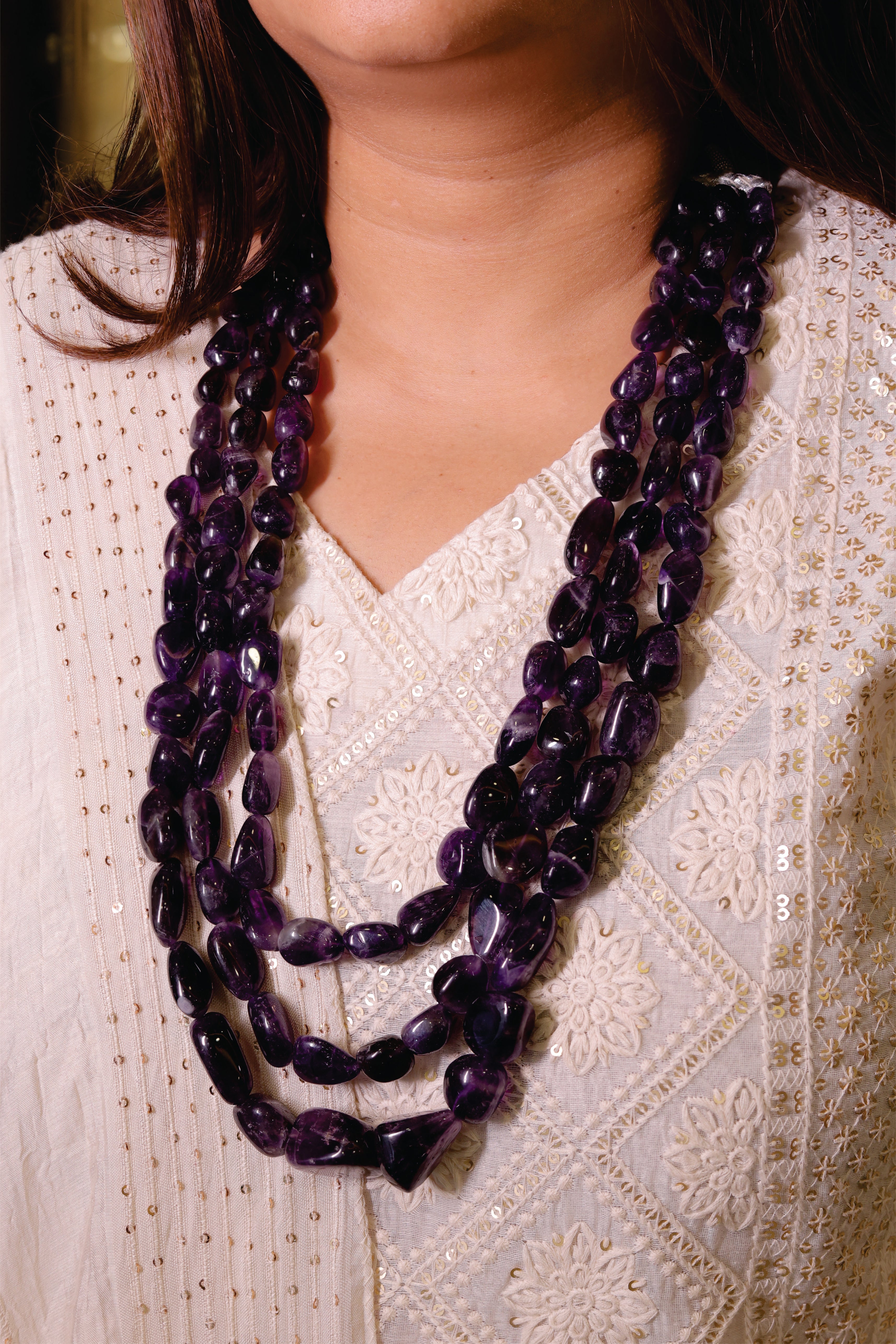 Natural Amethyst Mala