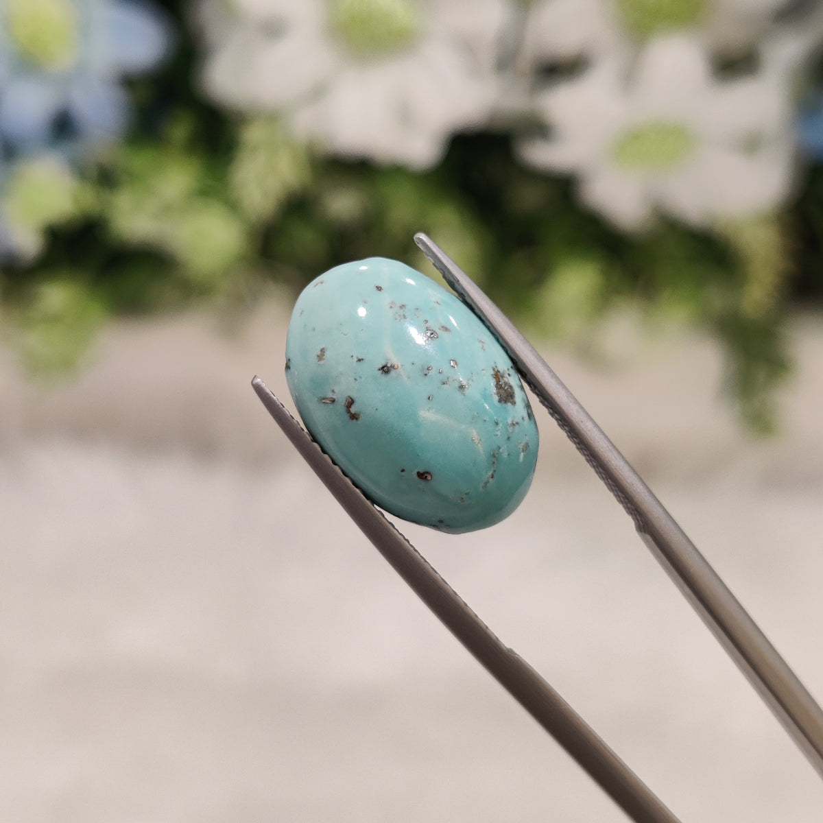 Natural Turquoise Gemstone (Firoza) TUR 26 6.34 Carat Certified