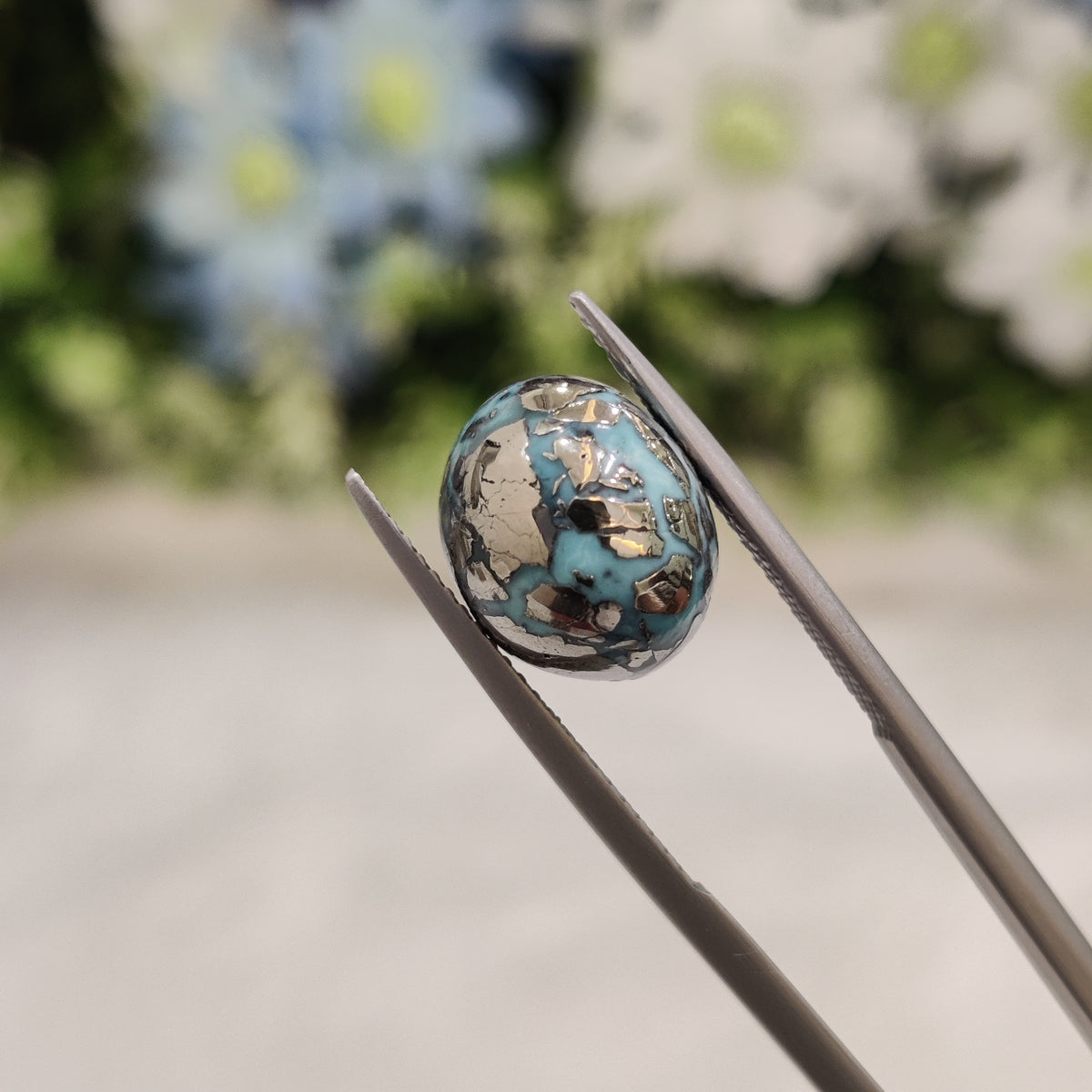 Natural Turquoise Gemstone (Firoza) TUR 199 9.79 Carat Certified