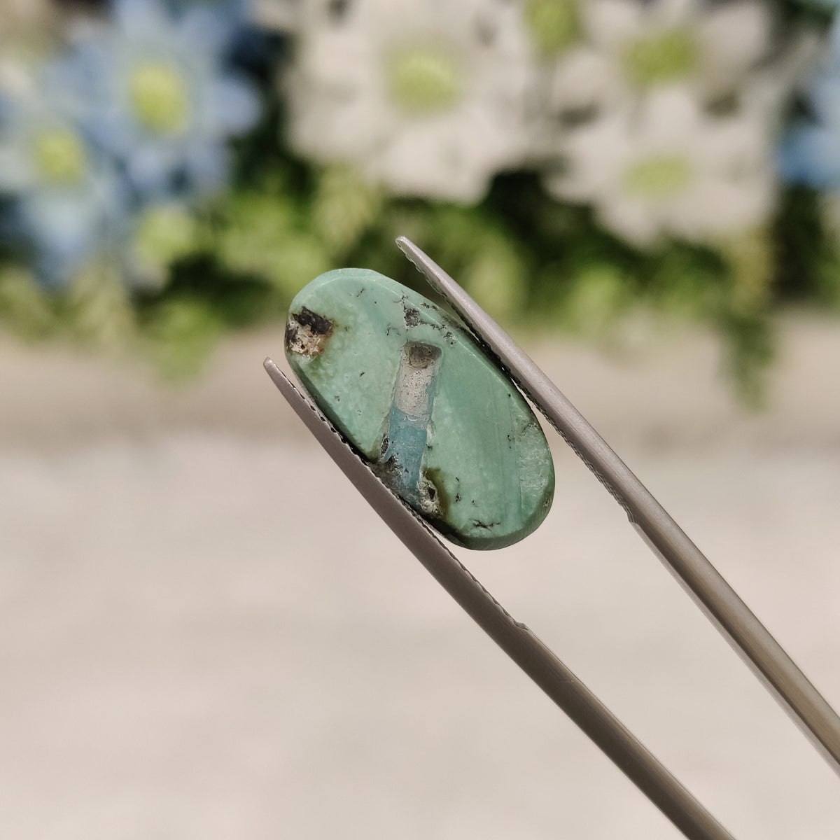Natural Turquoise Gemstone (Firoza) TUR 8 6.52 Carat Certified