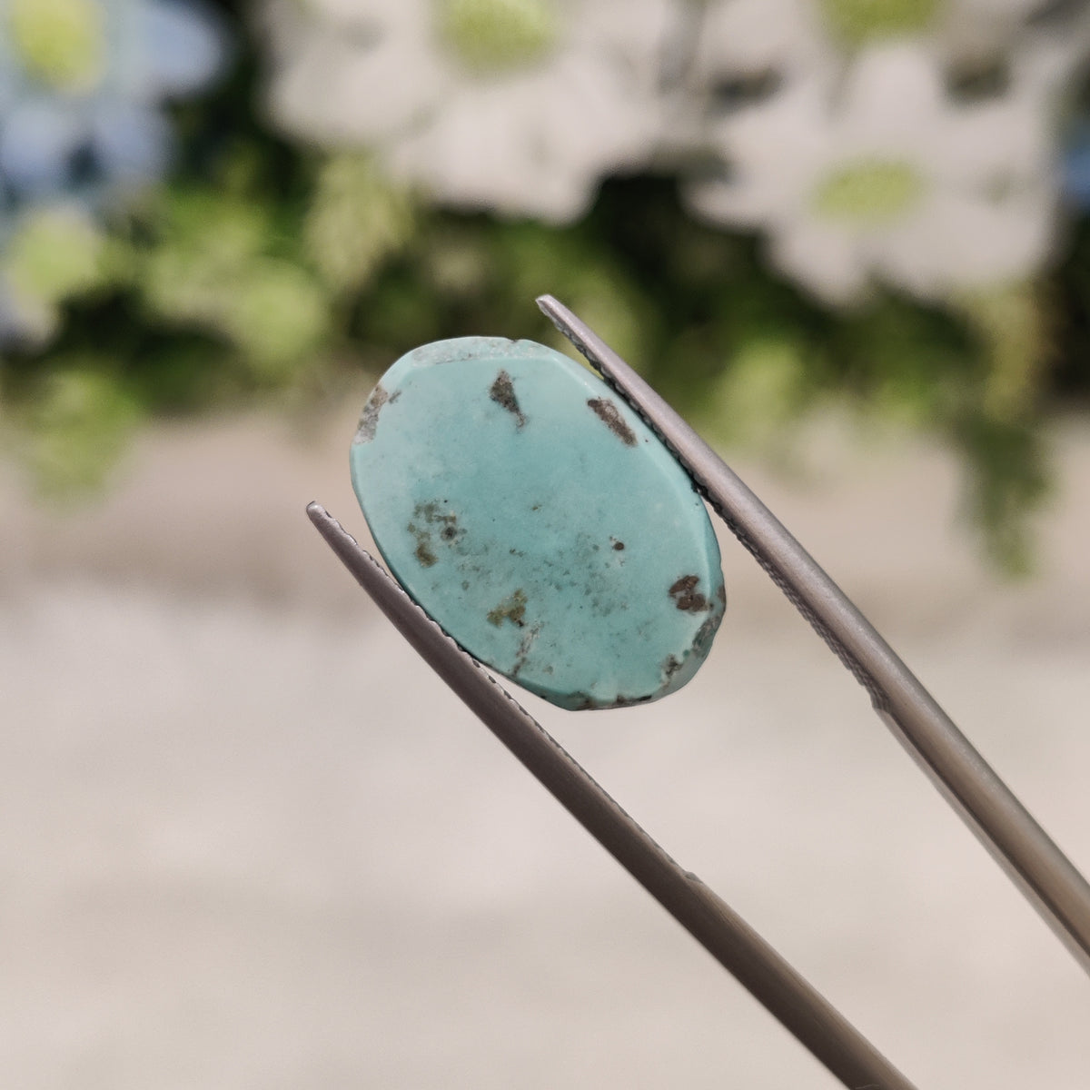 Natural Turquoise Gemstone (Firoza) TUR 26 6.34 Carat Certified