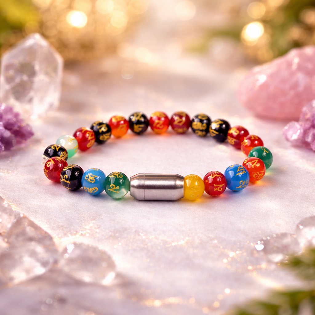 NATURAL OM MANI PADMA BRACELET