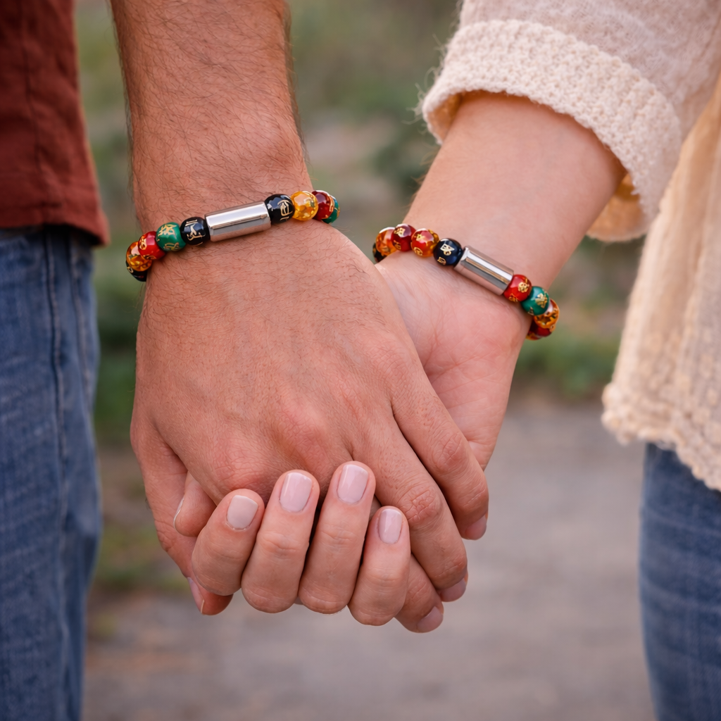NATURAL OM MANI PADMA BRACELET