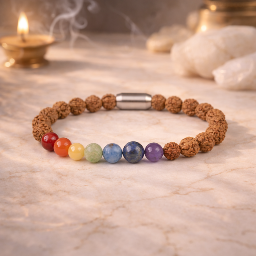 RUDRAKSHA 7 CHAKRA BRACELET
