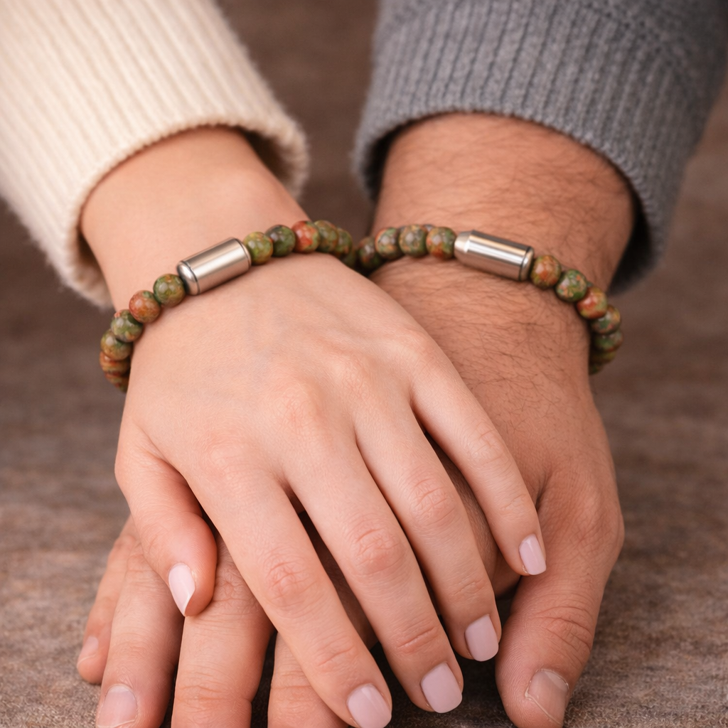 NATURAL UNAKITE BRACELET