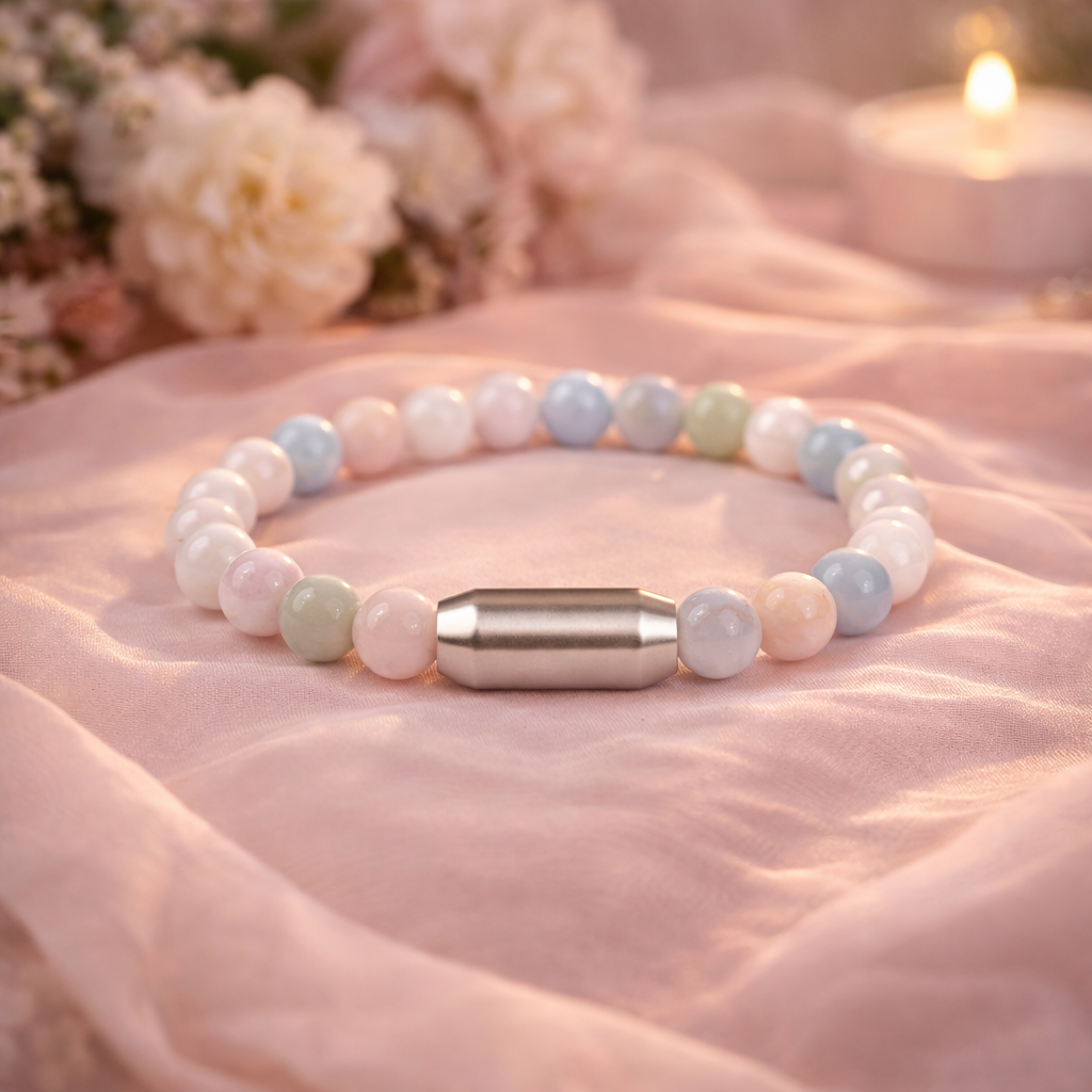 NATURAL MORGANITE BRACELET