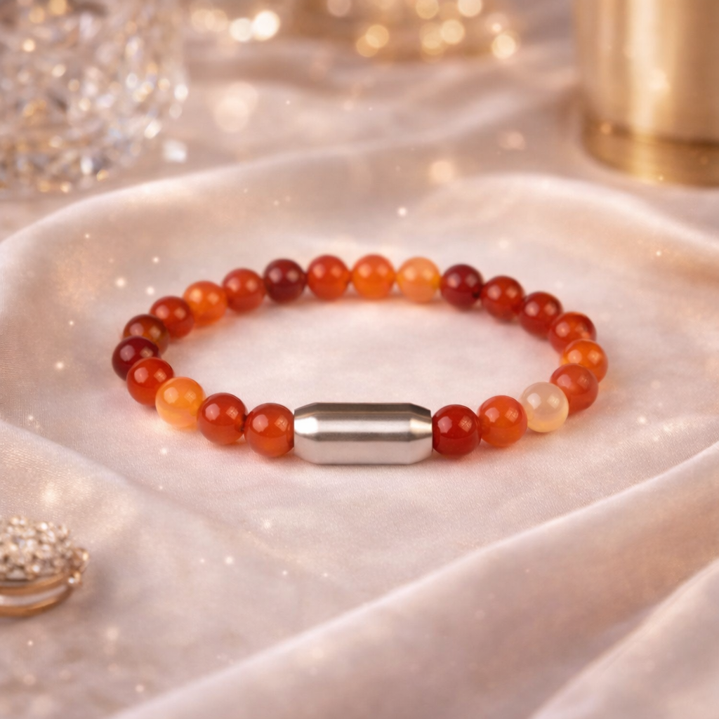 NATURAL CARNELIAN (BANDED)  BRACELET