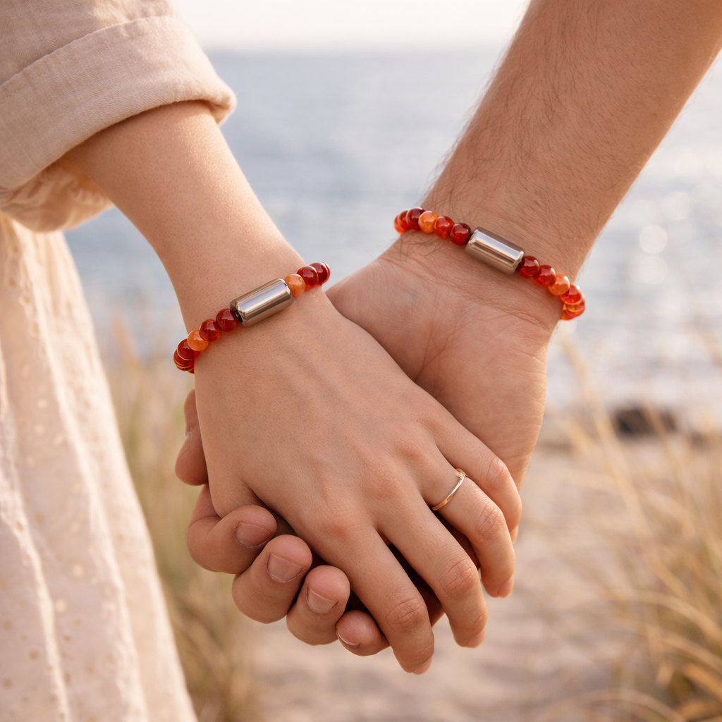 NATURAL CARNELIAN (BANDED)  BRACELET