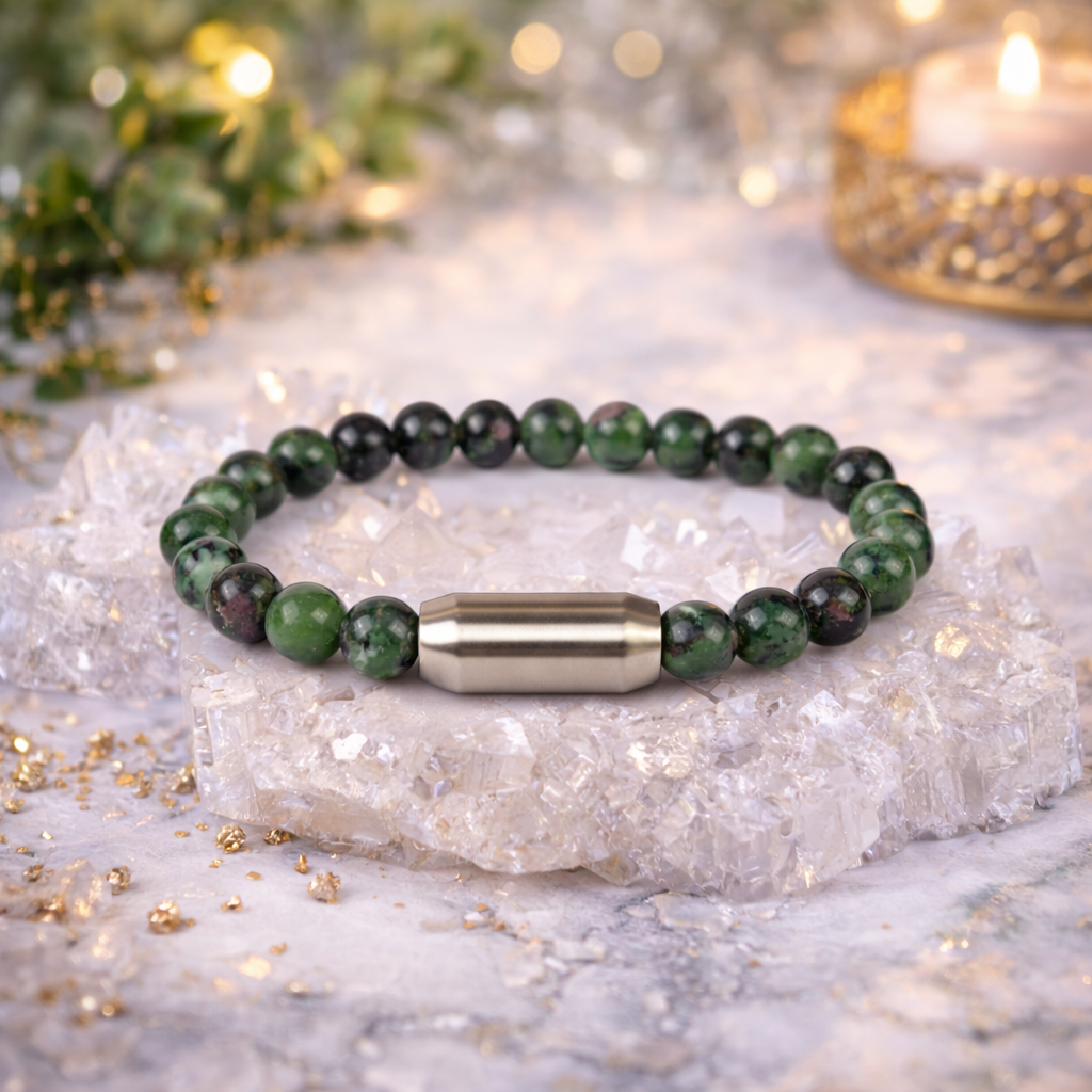NATURAL RUBY ZOISITE BRACELET