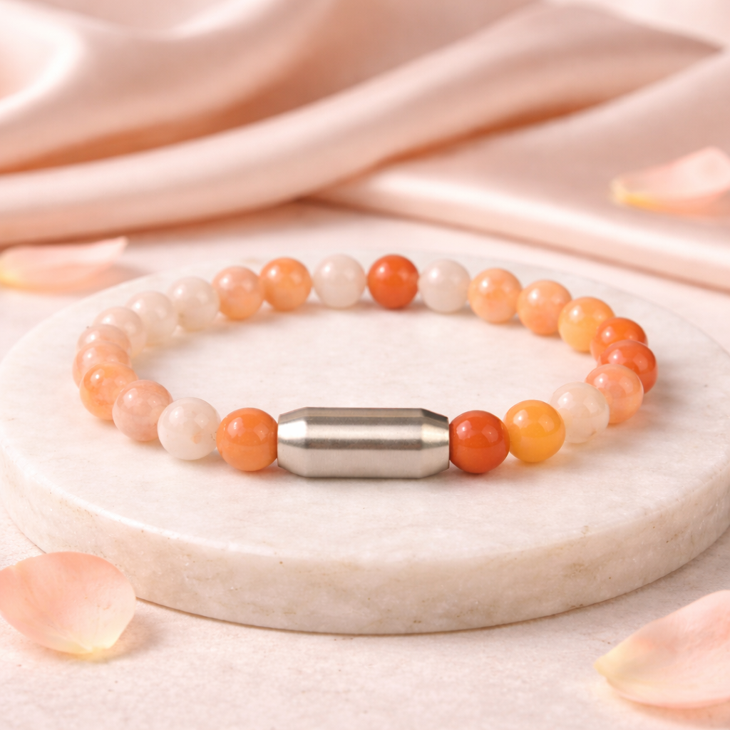 NATURAL PEACH AVENTURINE  BRACELET