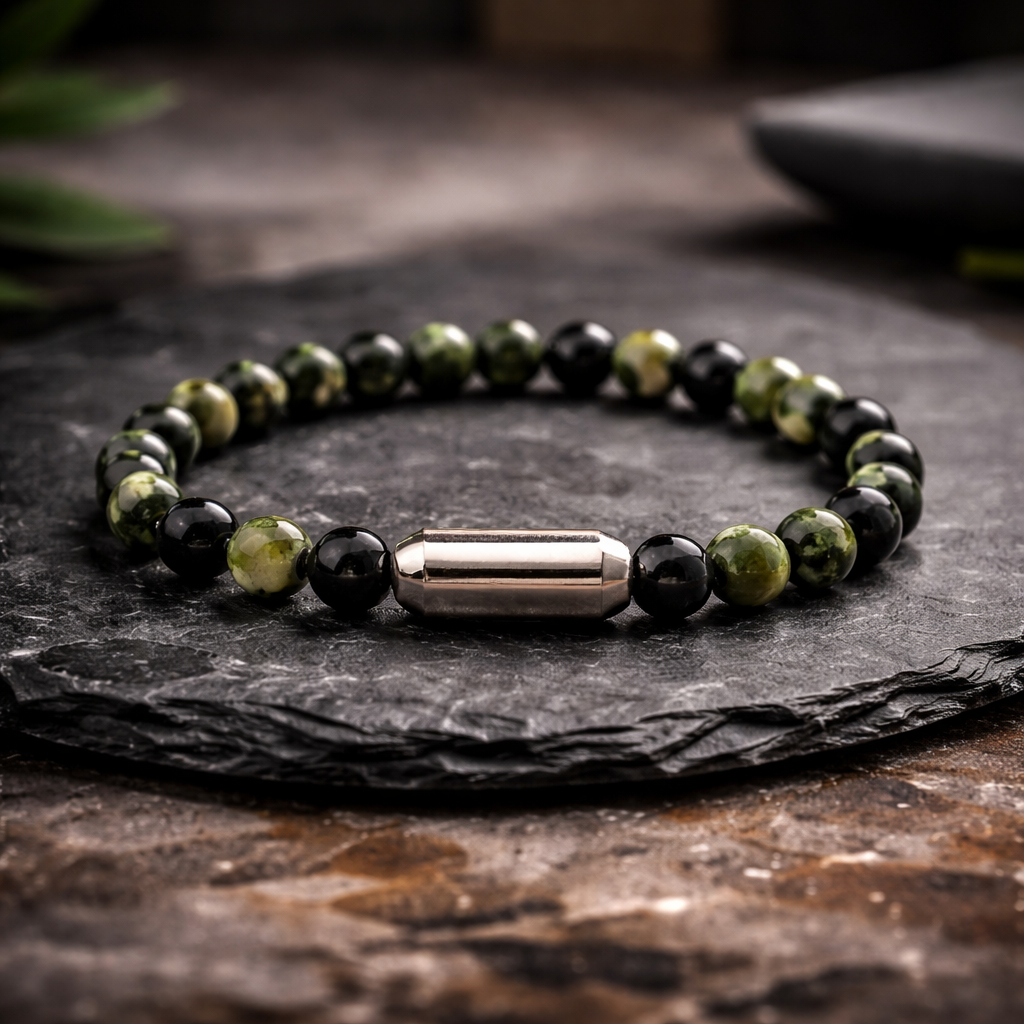 NATURAL CHROME DIOPSIDE  BRACELET