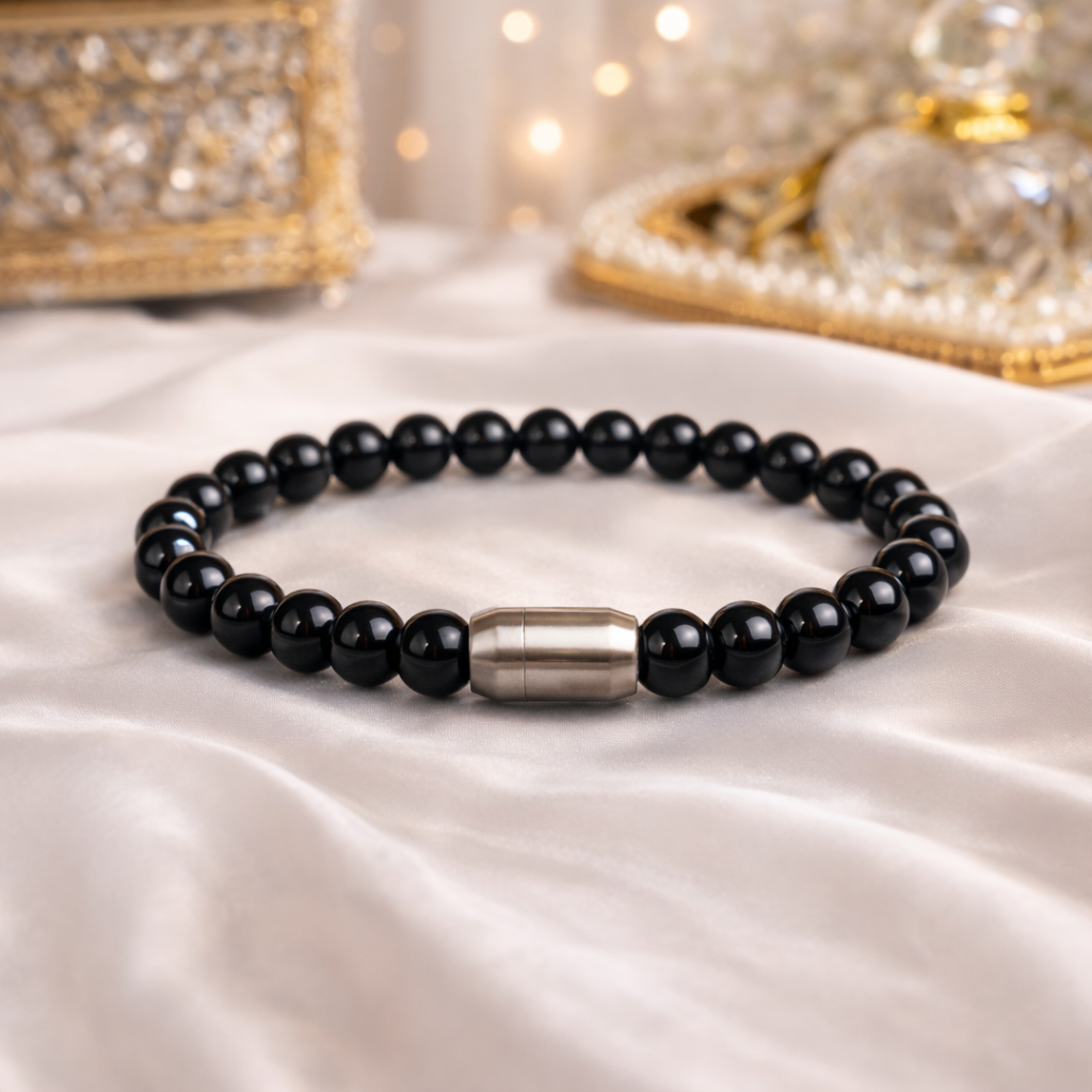 NATURAL BLACK TOURMALINE BRACELET