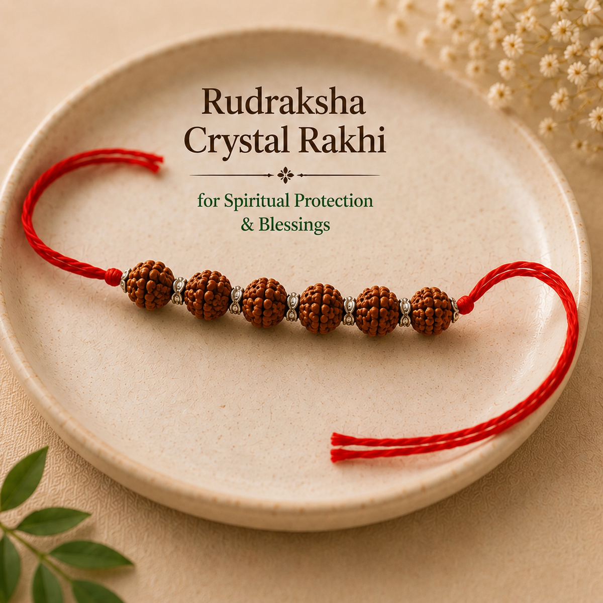 Rudraksha Rakhi for Spiritual Protection & Blessings