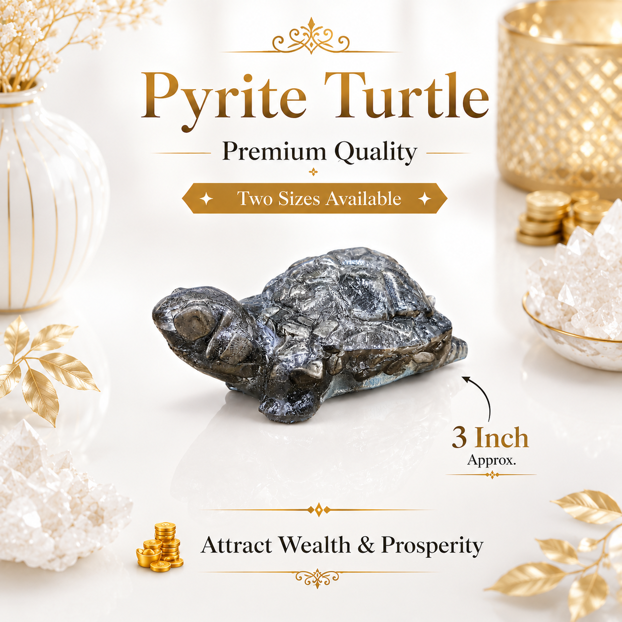 Pyrite Turtle (Orgone)