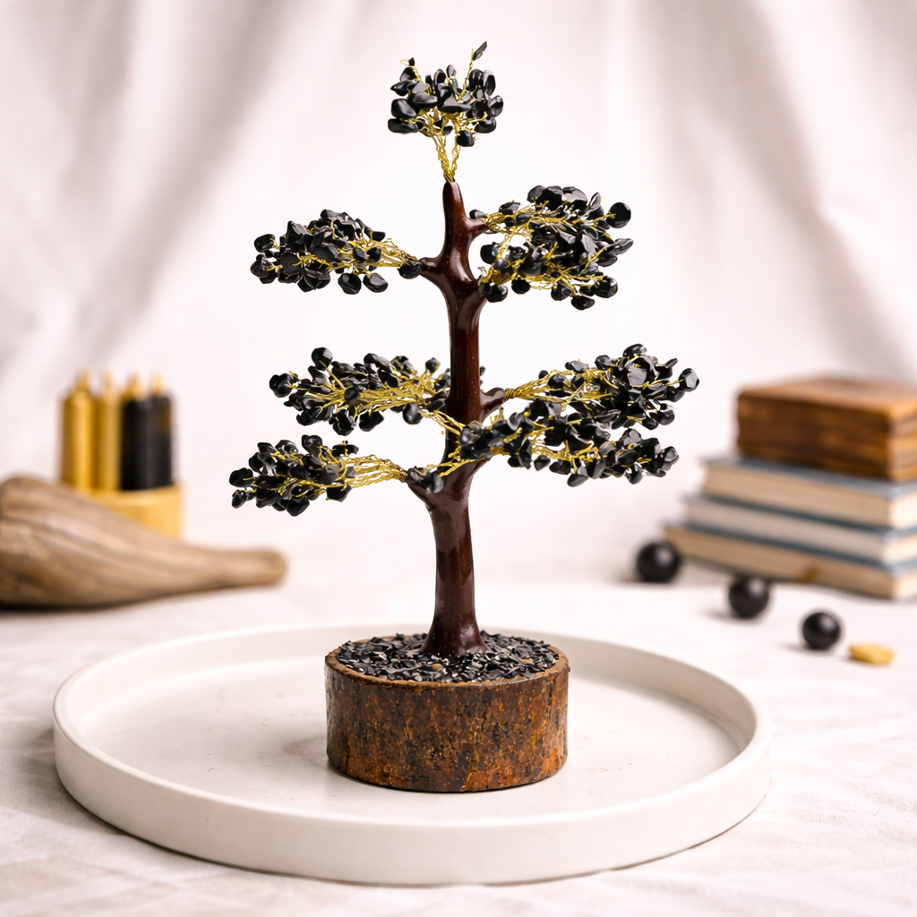 NATURAL BLACK AGATE TREE