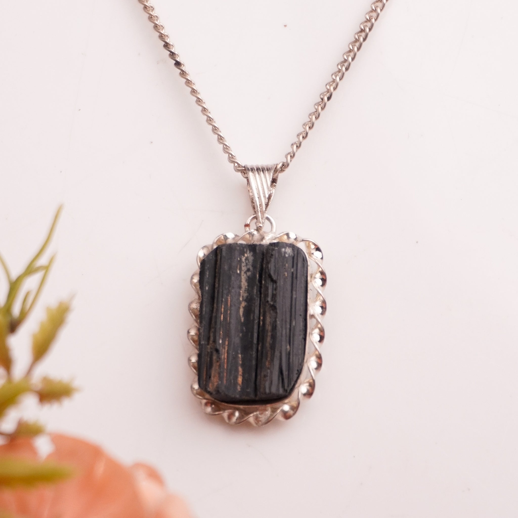 NATURAL BLACK TOURMALINE PENDANT