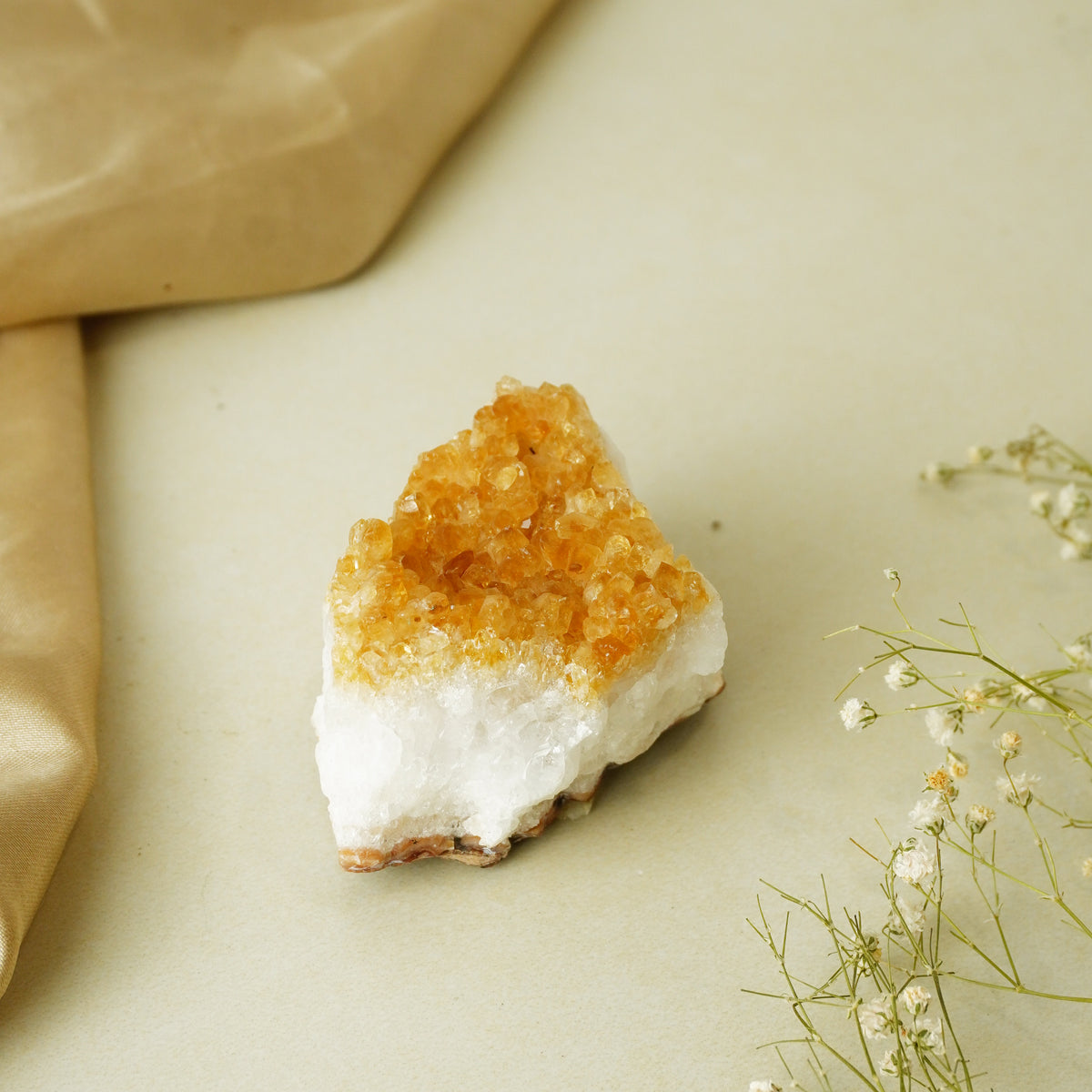 NATURAL CITRINE  CLUSTER (160 GRAMS)