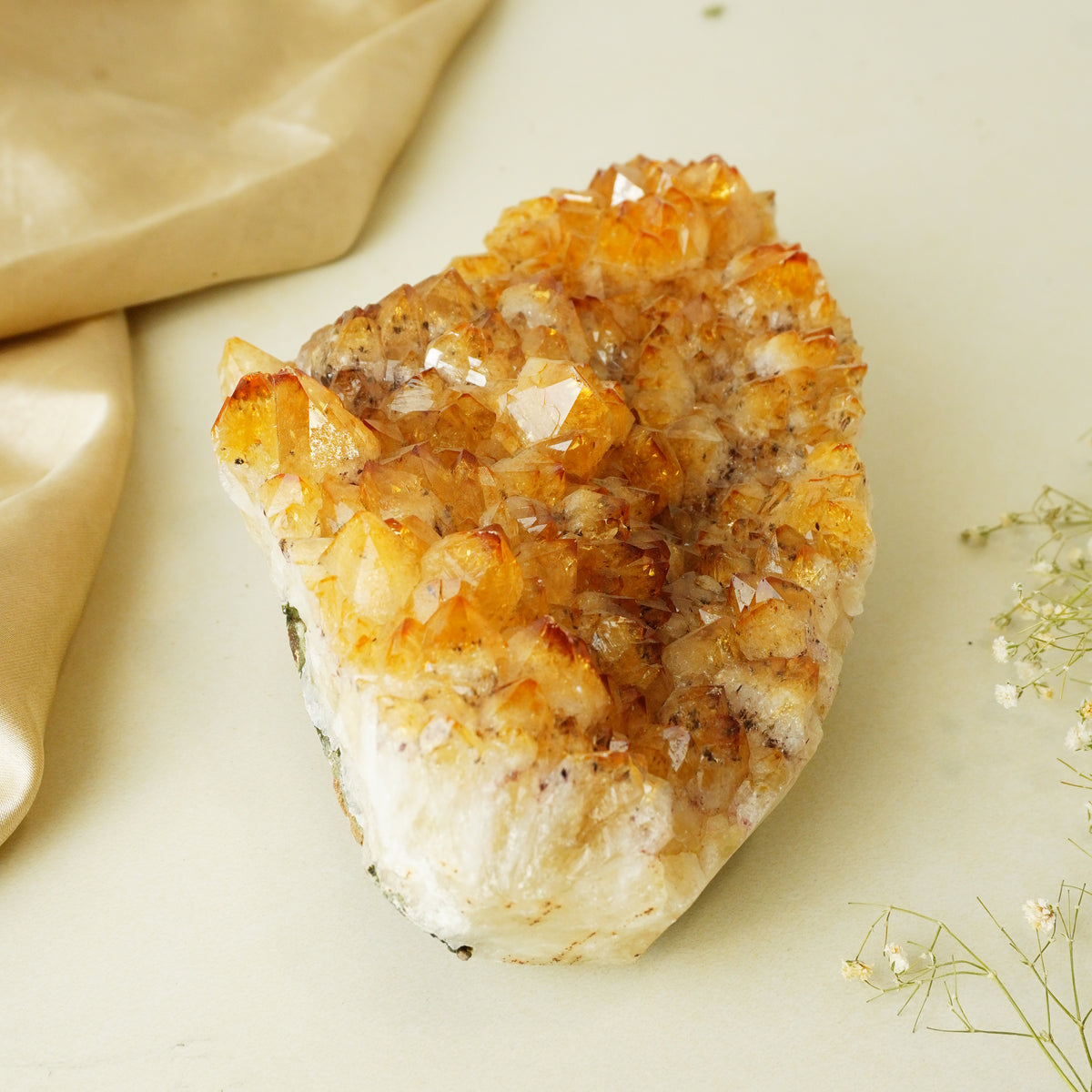 NATURAL CITRINE  CLUSTER (110 GRAMS)