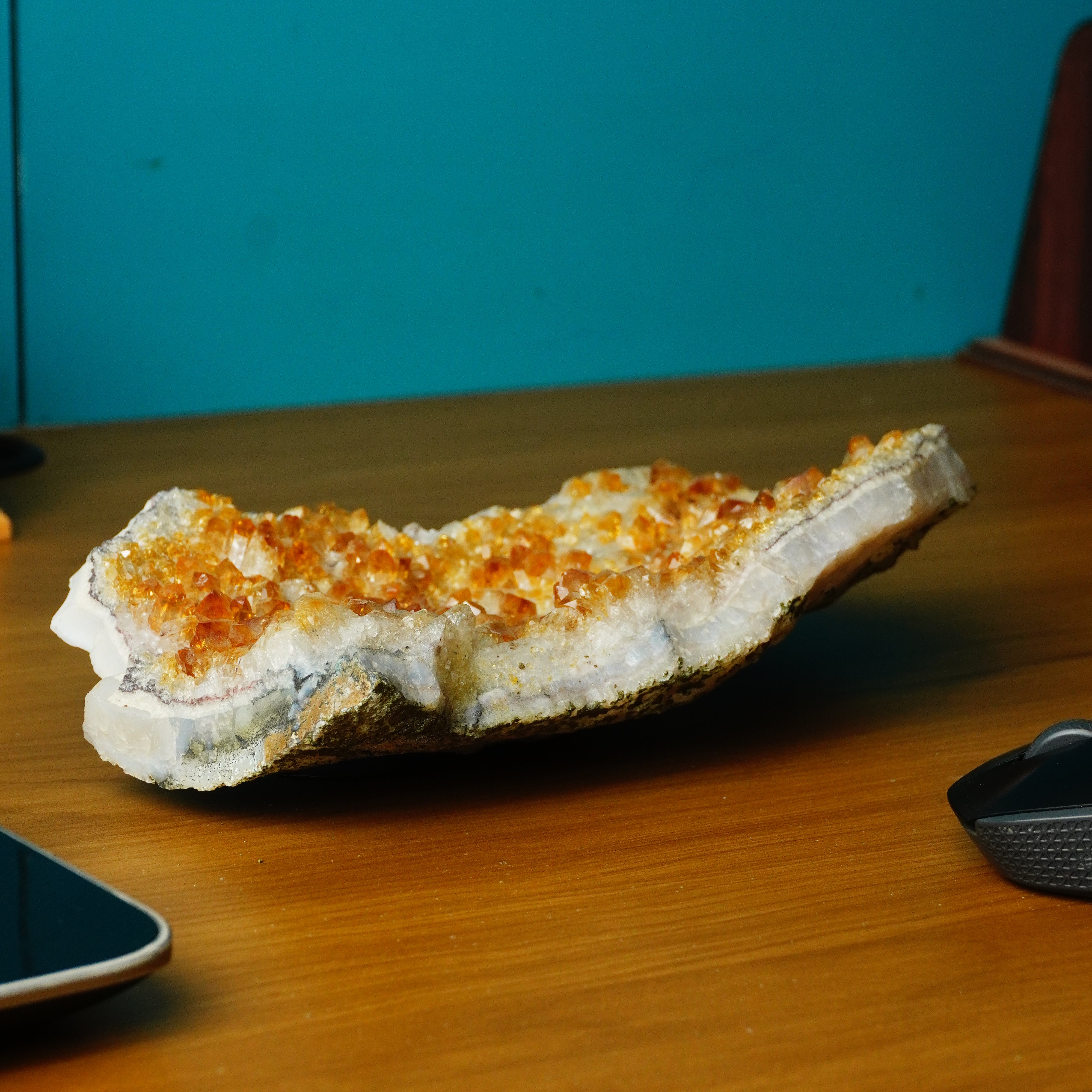 NATURAL CITRINE  CLUSTER (1.128 KILOGRAMS)