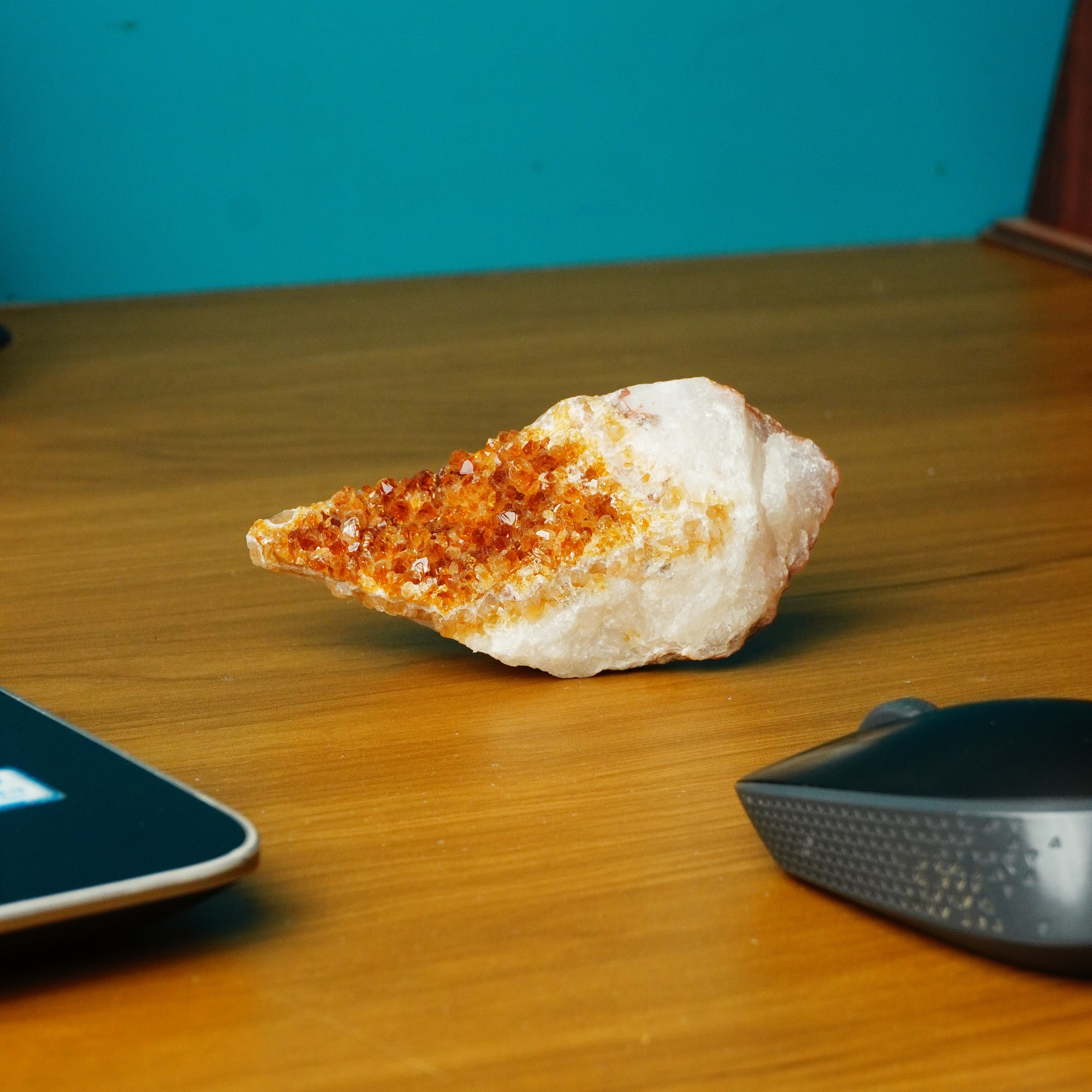 NATURAL CITRINE  CLUSTER (239 GRAMS)