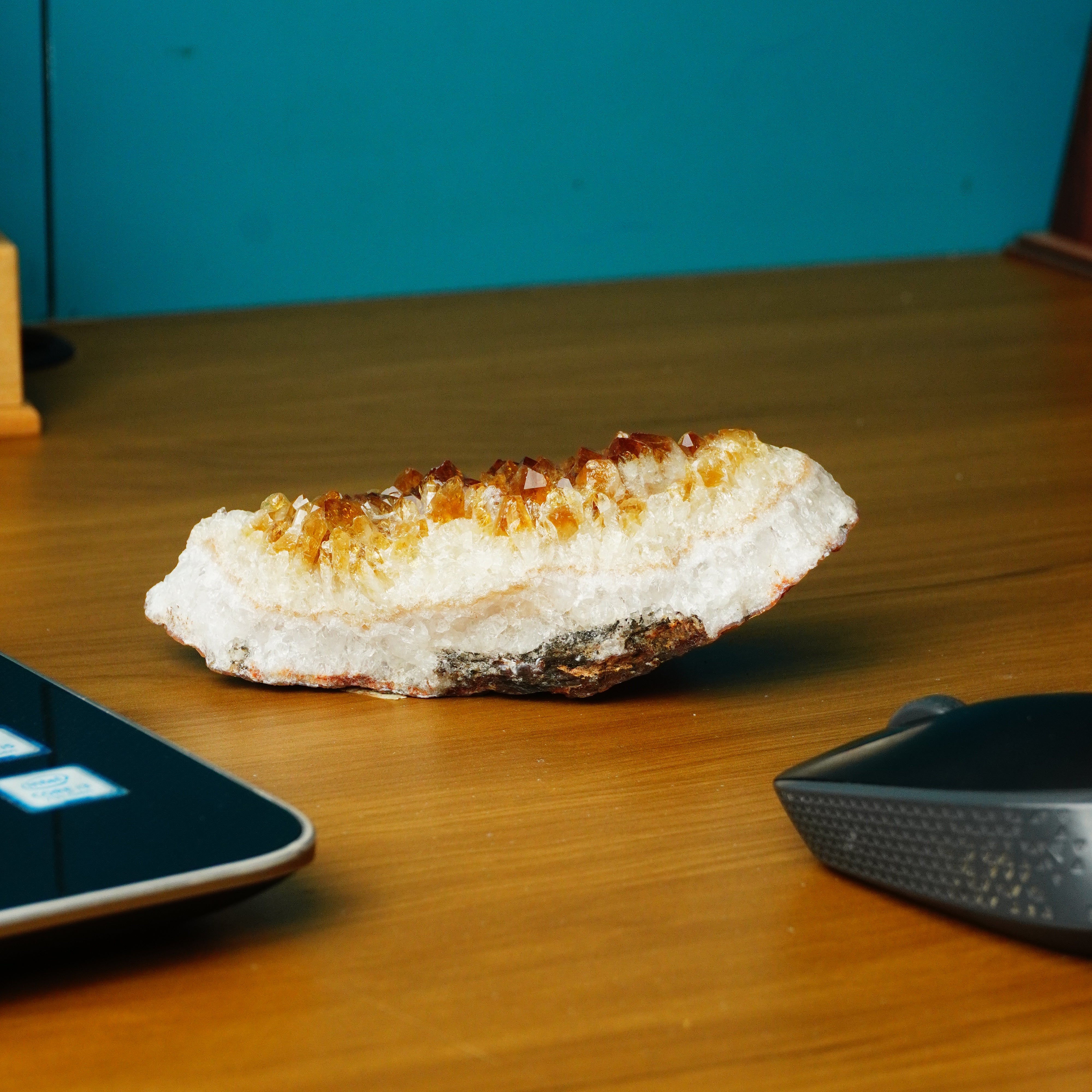 NATURAL CITRINE  CLUSTER (355 GRAMS)