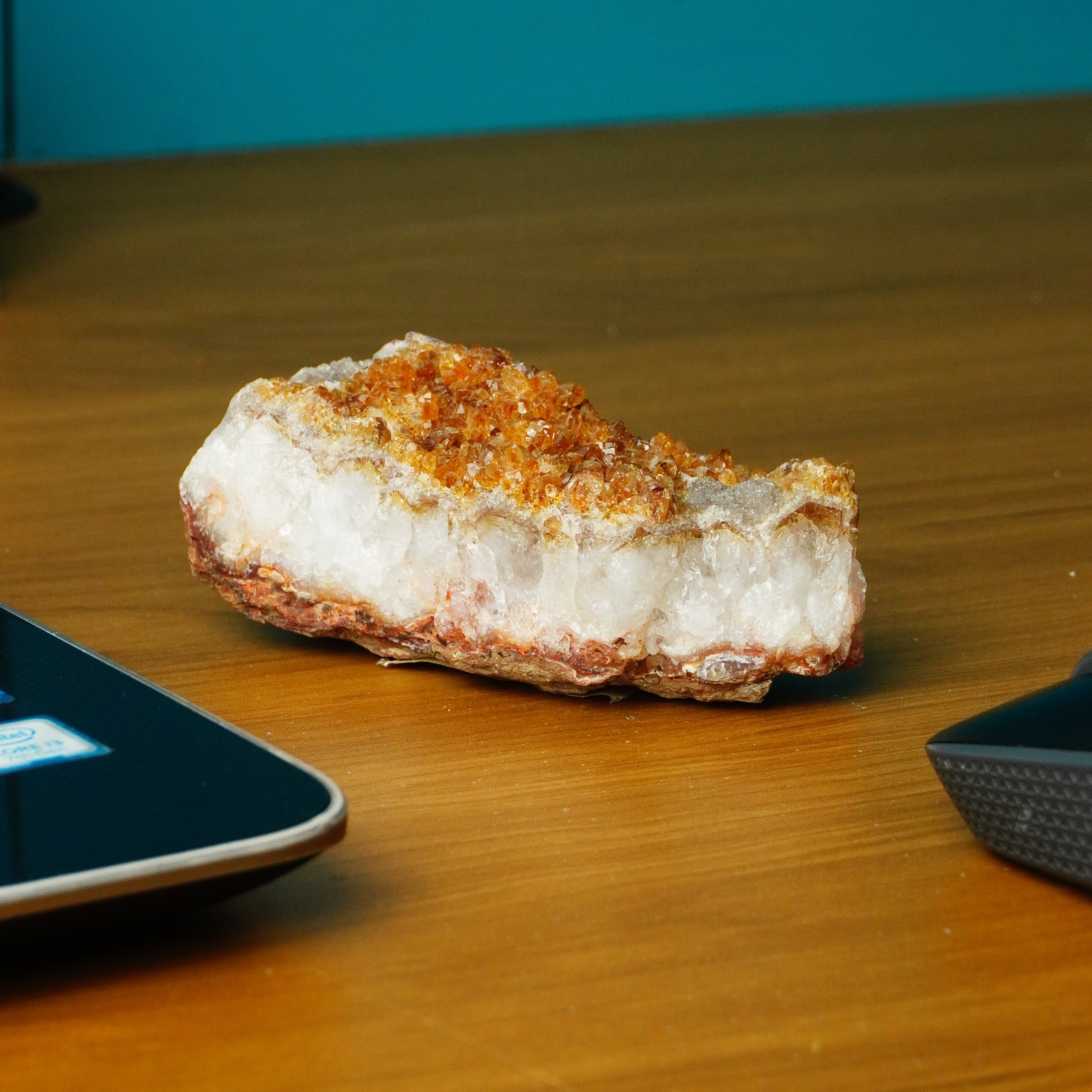 NATURAL CITRINE  CLUSTER (227 GRAMS)