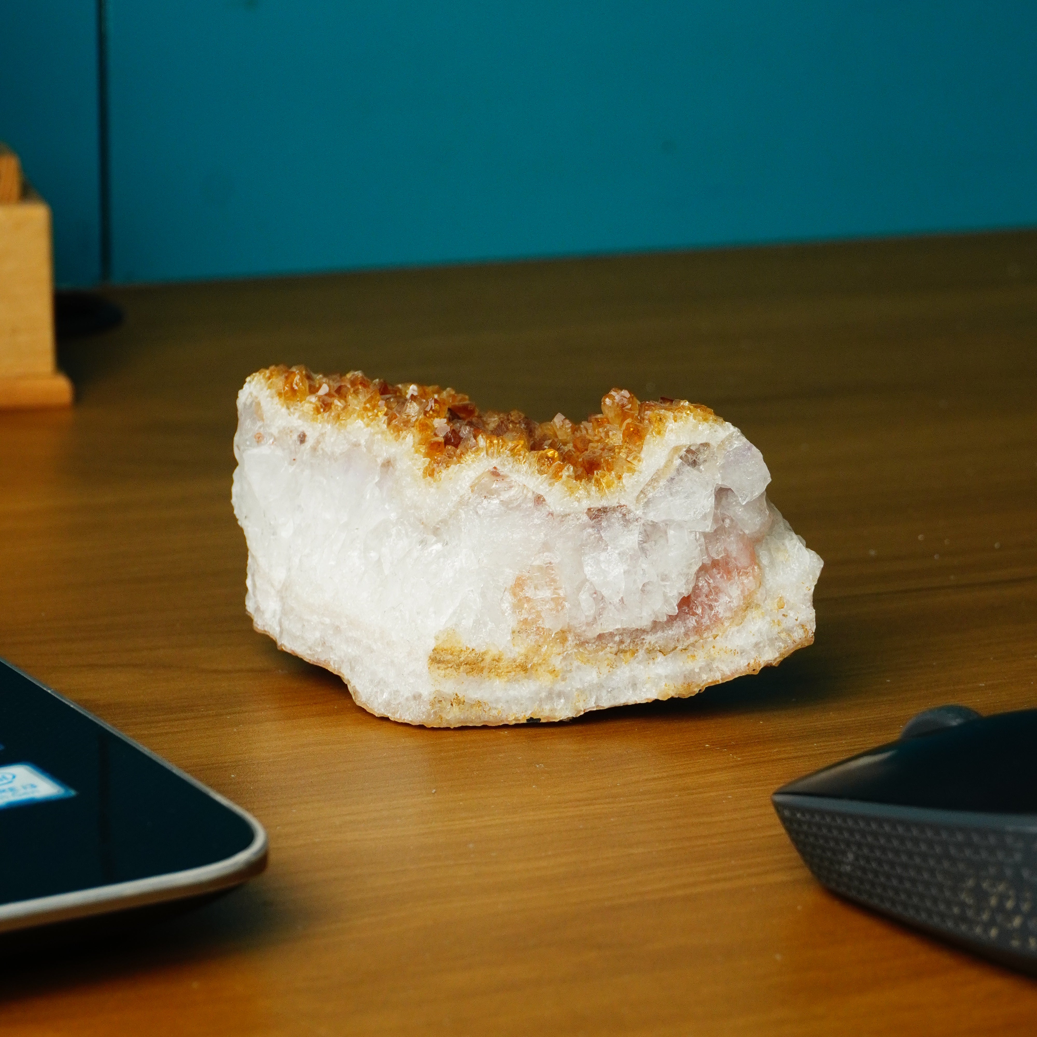 NATURAL CITRINE  CLUSTER (370 GRAMS)