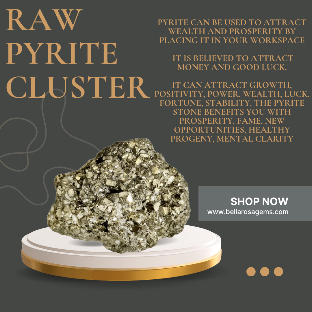 Natural Pyrite Cluster — Raw