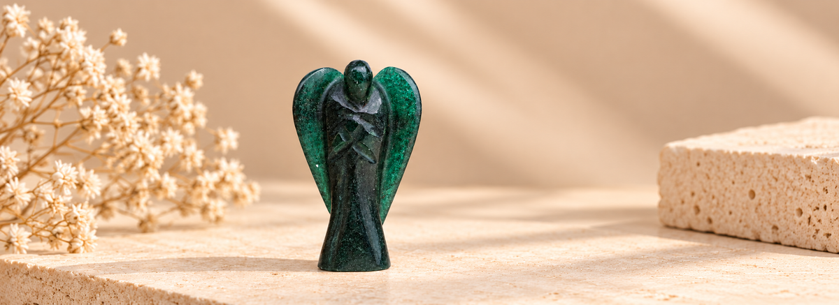 Natural Crystal Angels — Hand-Carved Guardians of Divine Energy & Protection