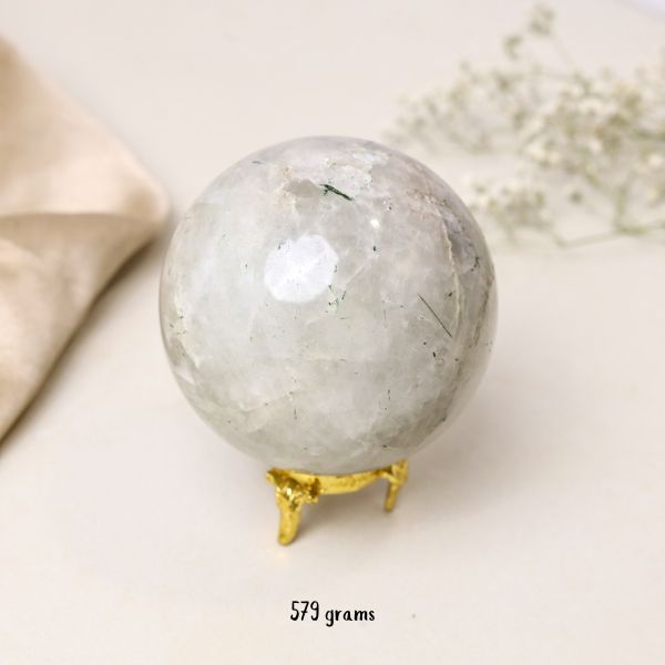 NATURAL GREEN RUTILE SPHERE