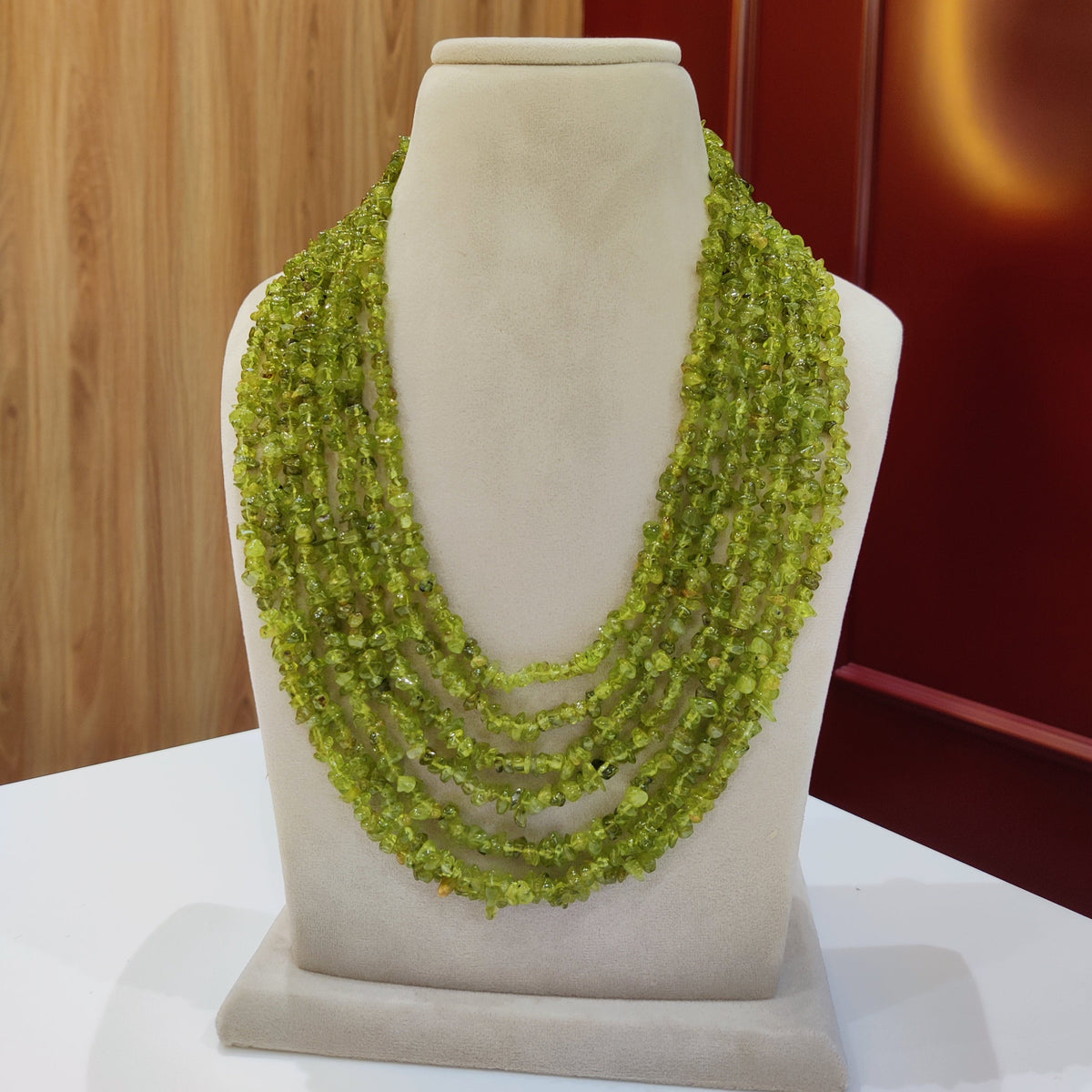 Natural Peridot Mala