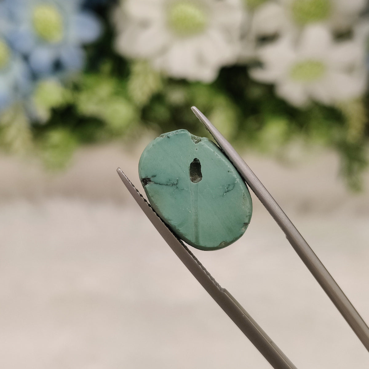 Natural Turquoise Gemstone (Firoza) TUR 11 9.3 Carat Certified
