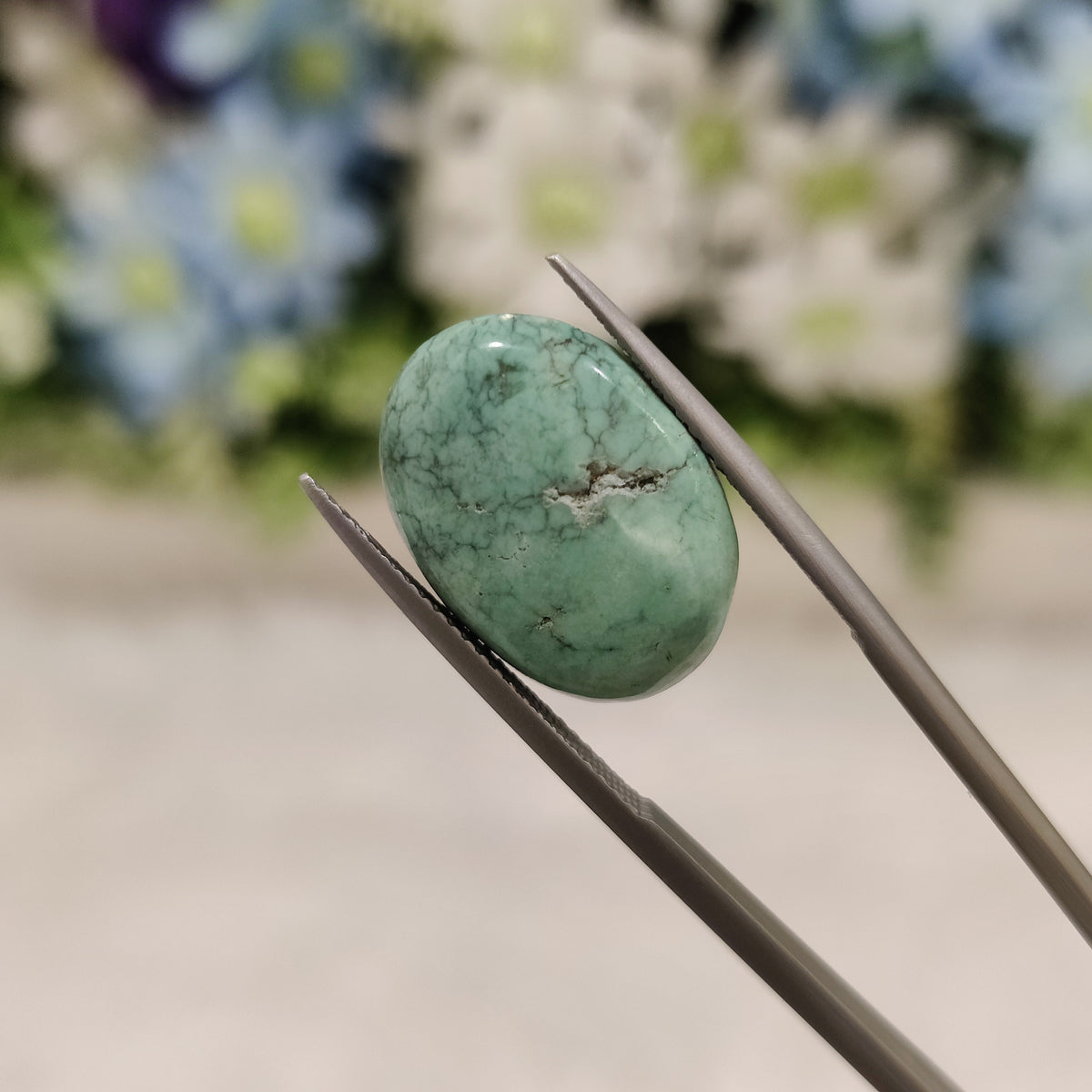 Natural Turquoise Gemstone (Firoza) TUR 9 8.19 Carat Certified