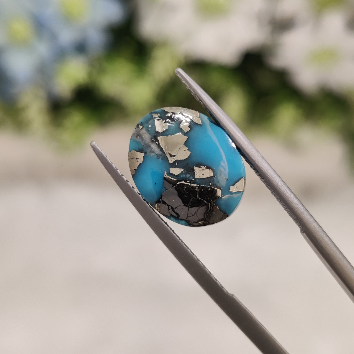 Natural Turquoise Gemstone (Firoza) TUR 177 5.91 Carat Certified