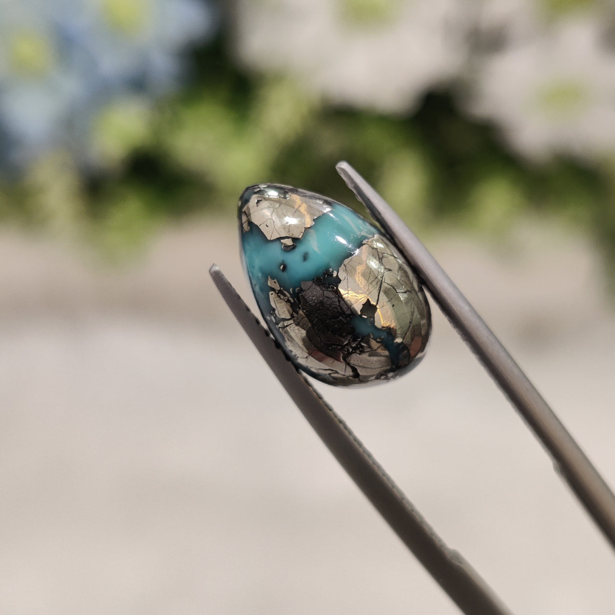 Natural Turquoise Gemstone (Firoza) TUR 211 5.89 Carat Certified