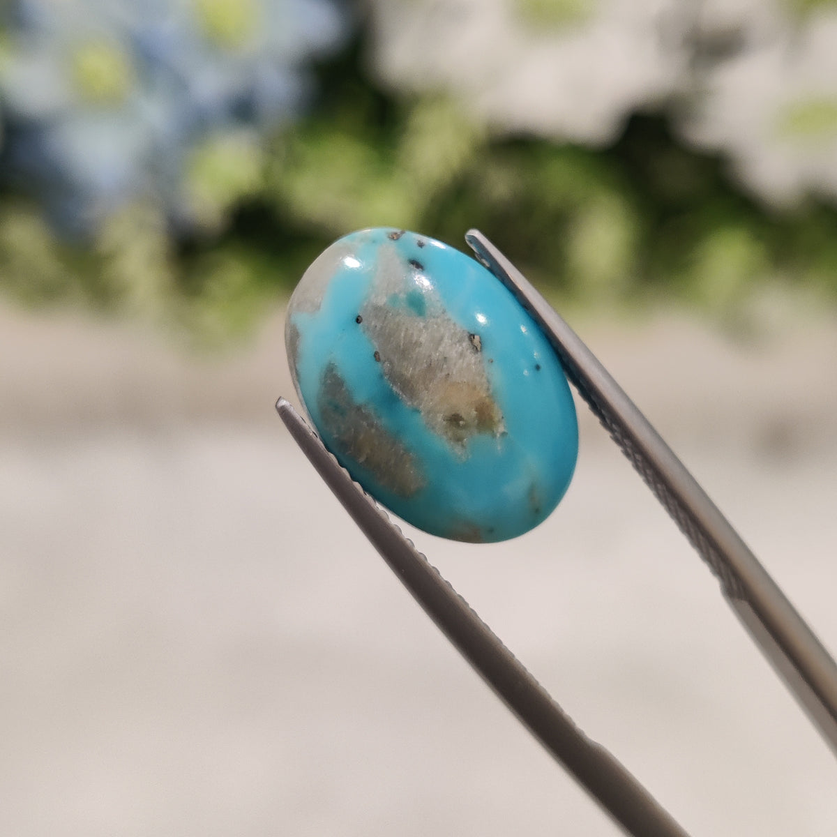 Natural Turquoise Gemstone (Firoza) TUR 34 5.28 Carat Certified