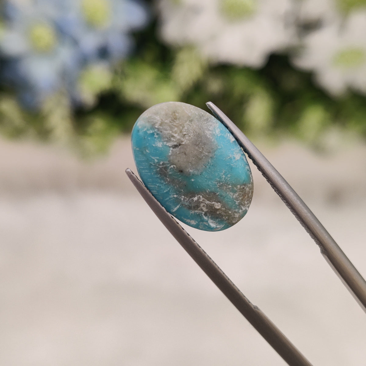 Natural Turquoise Gemstone (Firoza) TUR 34 5.28 Carat Certified